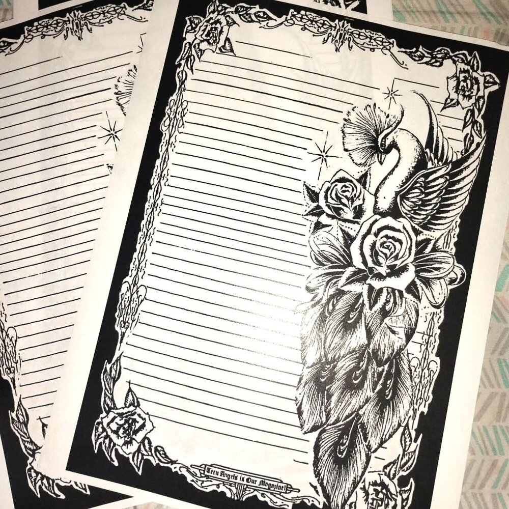 1980's Teen Angels Magazine style Stationary. Lot of 10.